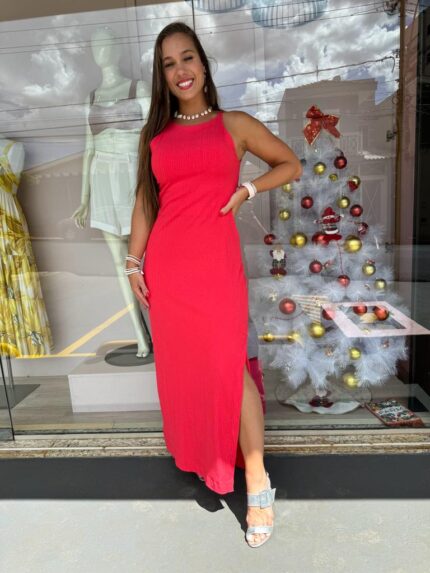 Vestido Vazado Cintura Rib Farm