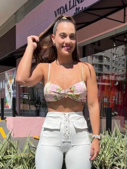 Top Lastex Sonho De Tangerina