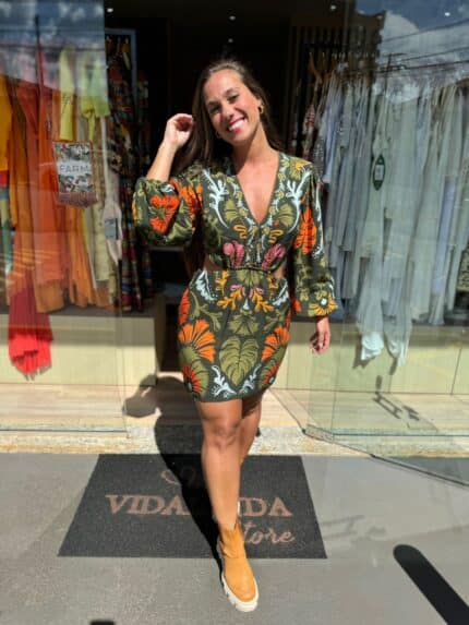 Vestido Curto Helena Farm