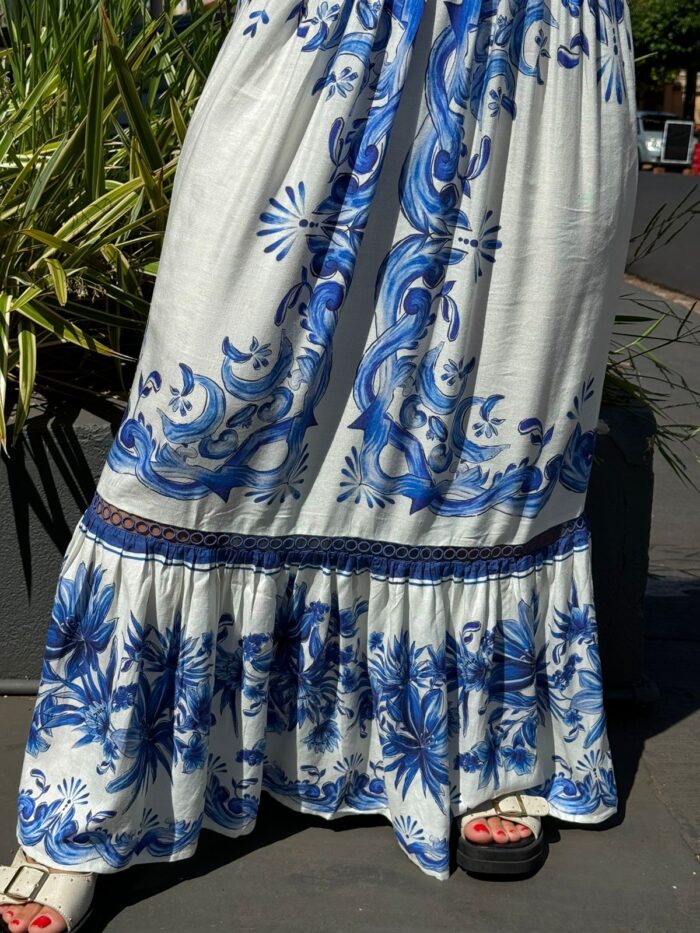 Vestido Cropped Lenço Azulejo Farm - Imagem 2