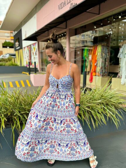 Vestido Cropped Lenço Magia Tropical Farm