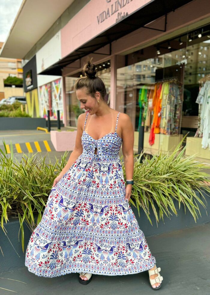 Vestido Cropped Lenço Magia Tropical Farm - Imagem 1