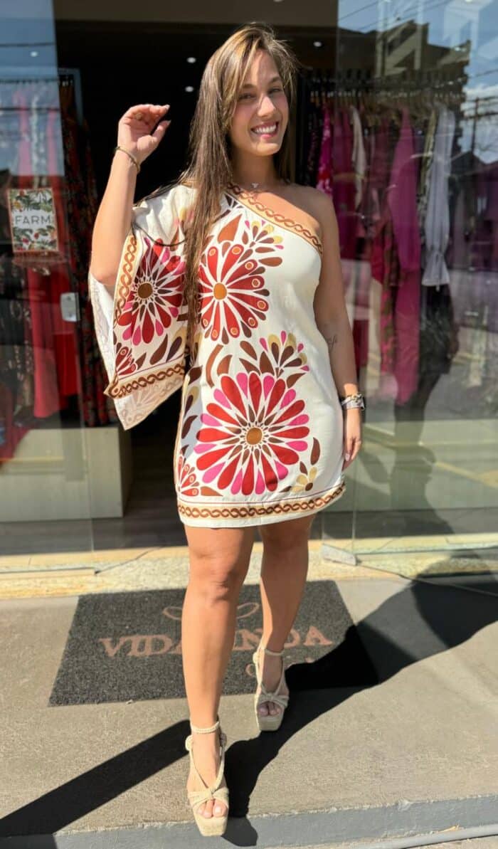 Vestido Ombro So Florejo Farm - Imagem 1