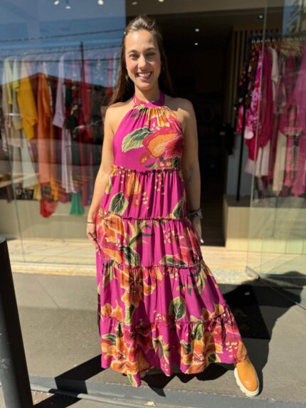 Vestido Cropped Bordando Flor