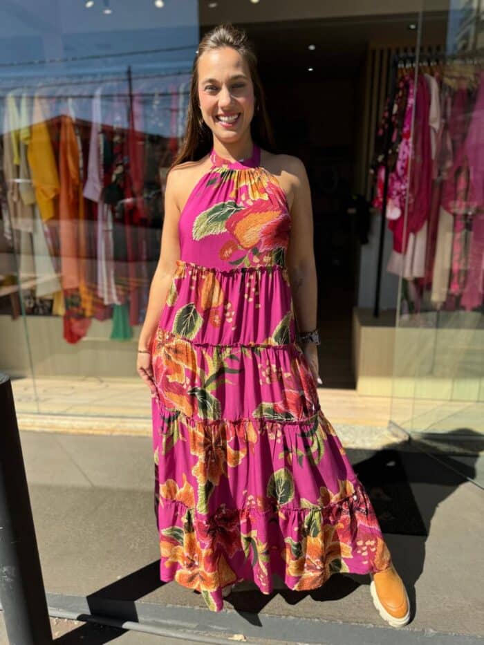 Vestido Cropped Bordando Flor - Imagem 1