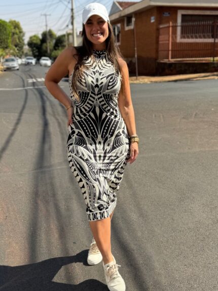Vestido Midi Rendeira Farm