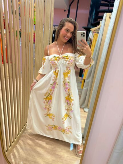 Vestido Longo Flor Do Campo Localizado