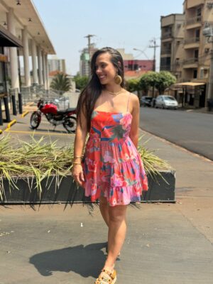 Vestido Curto Floresta Florida