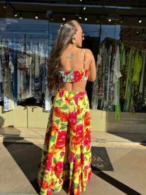 Calça Pantalona Flor Céu - Imagem 3