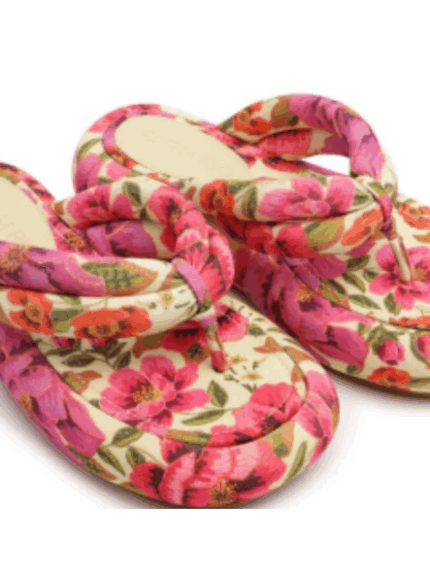 Chinelo Flatform Katita Lycra Izabel Bege - FARM