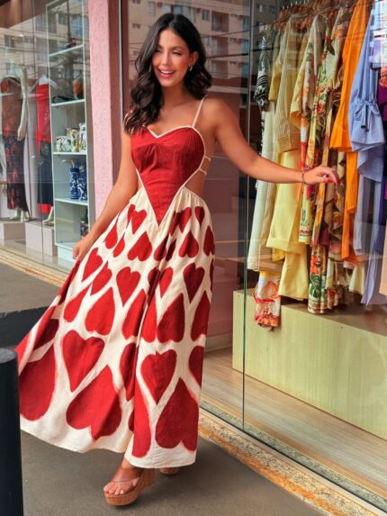 Vestido Maxi Coração