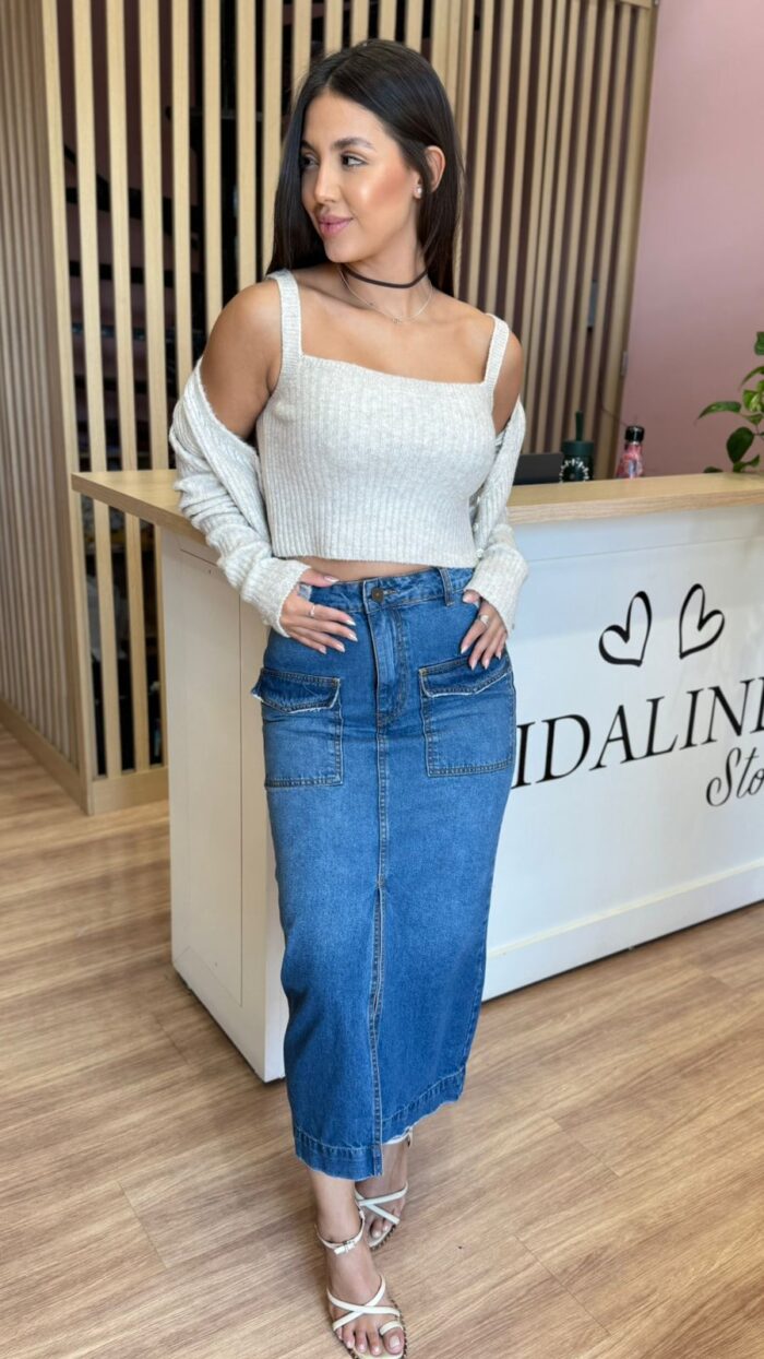 Blusa Cropped Tricot - Imagem 3