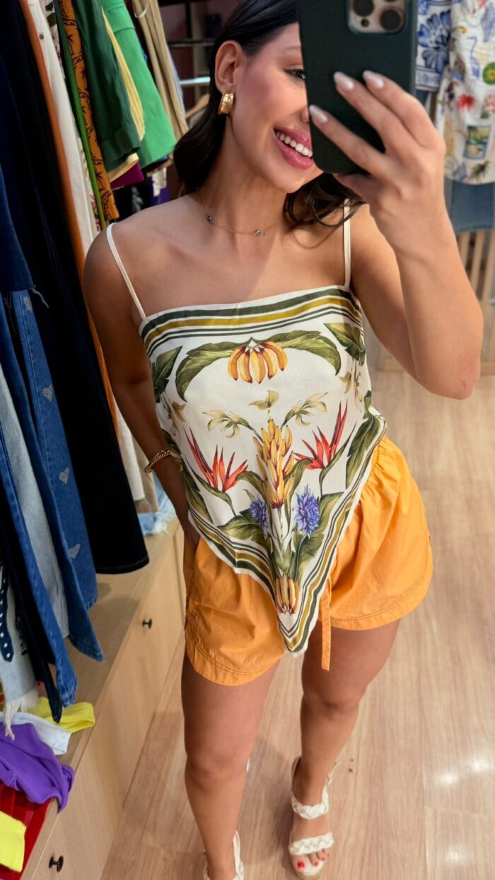 Regata Lenço Tropical - Imagem 1