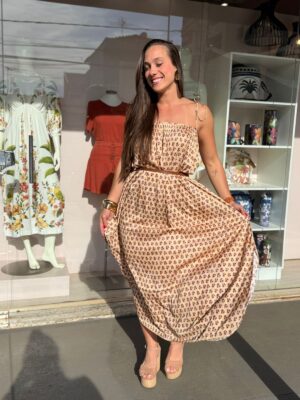 Vestido Alça Estampa Papiro - Imagem 5