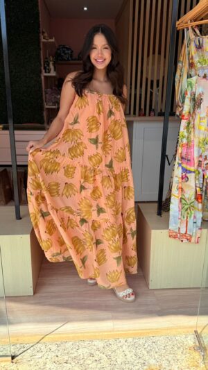 Vestido Longo Banana Prata