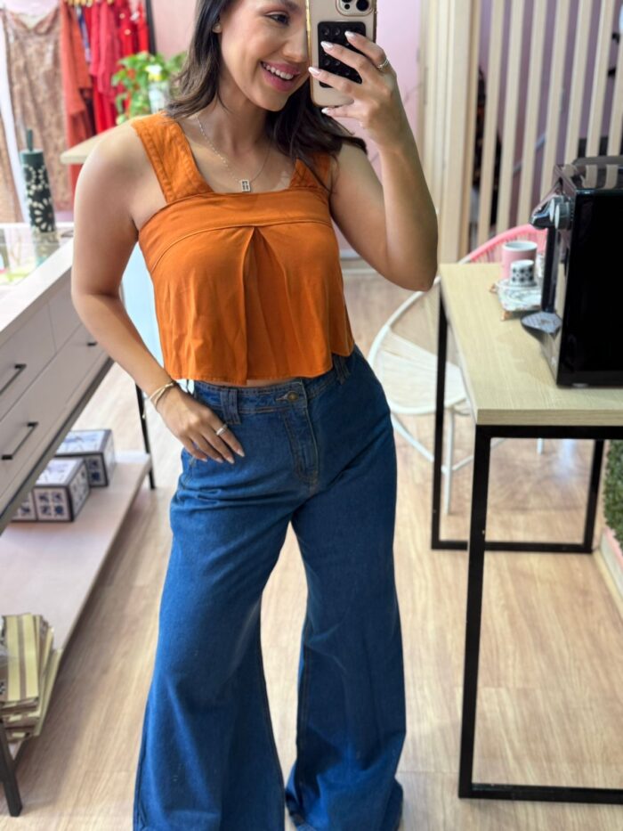 Calça Jeans Pantalona - Imagem 3