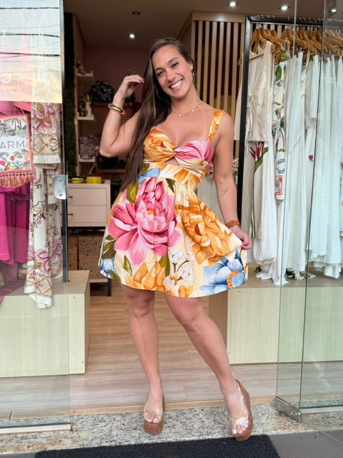 Vestido  Curto Floral Rebeca - Imagem 1