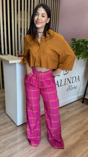 Camisa Cropped Linho - Imagem 3