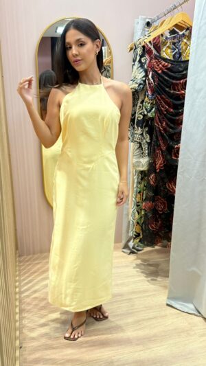 Vestido Midi Alfaiataria Frente Única