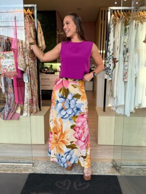 Saia Floral Rebeca E - Imagem 3