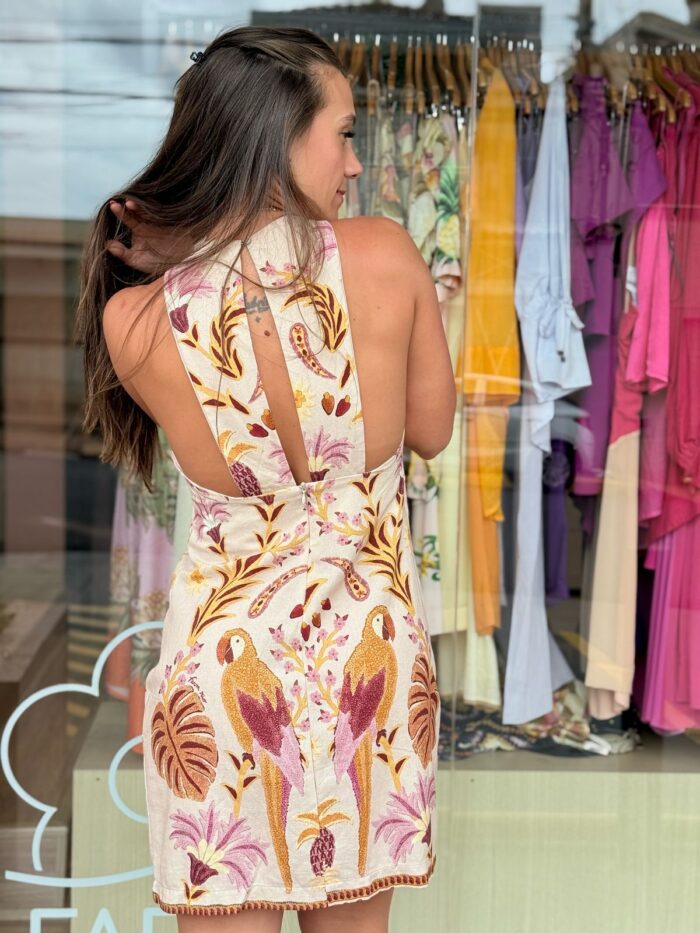 Vestido Curto Tapeçaria Tropical - Imagem 3