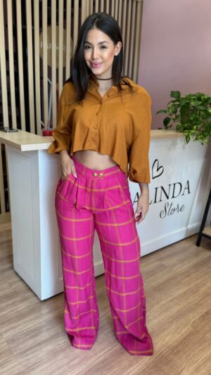 Camisa Cropped Linho