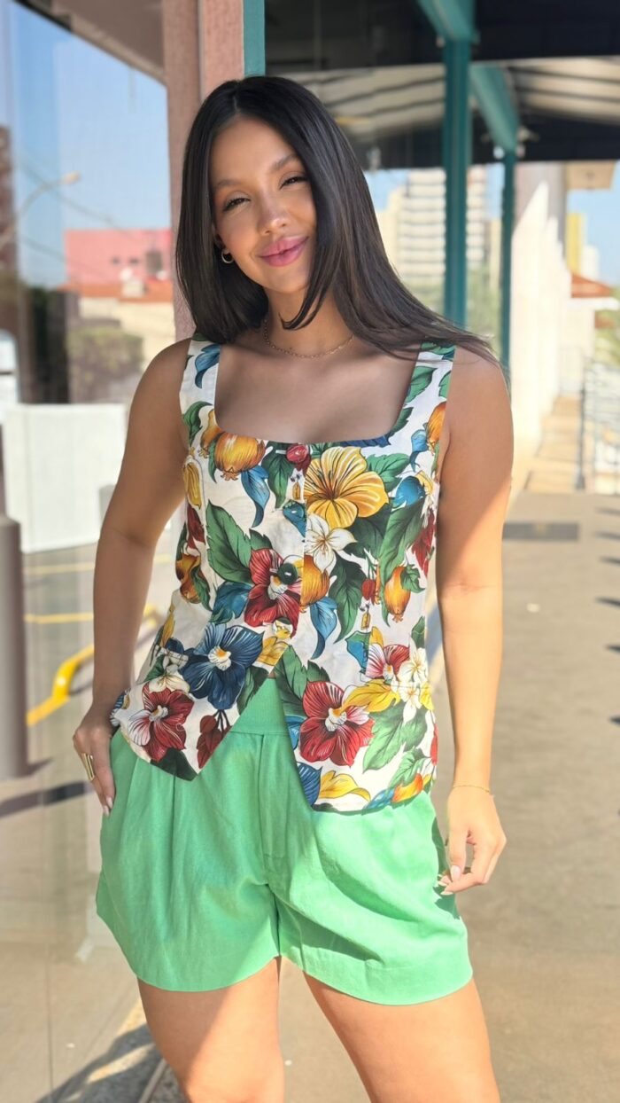 Blusa Colete Tropicalzinho - Imagem 1