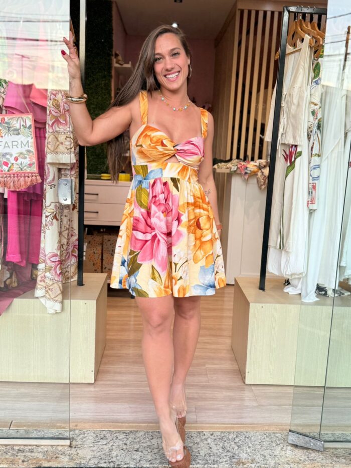 Vestido  Curto Floral Rebeca - Imagem 3
