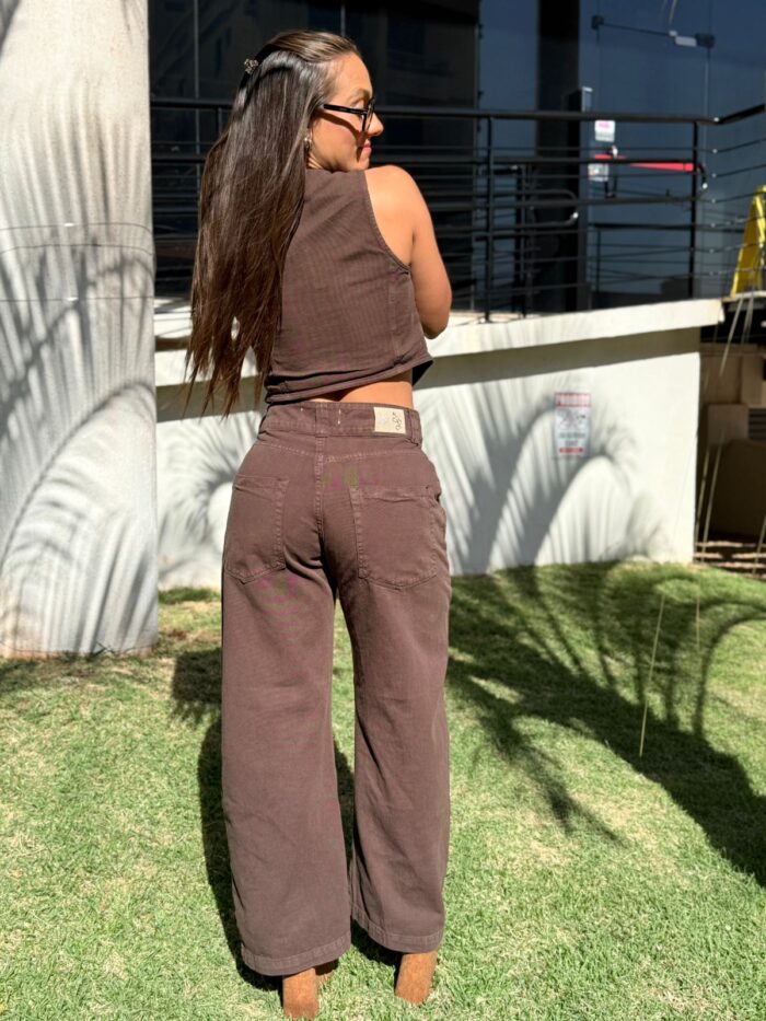 Colete Cropped Buena Vista Marrom - Imagem 4