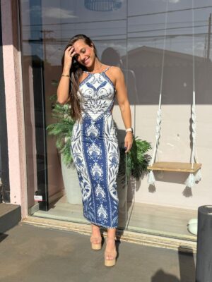 Vestido Midi Nina E FARM - Imagem 4