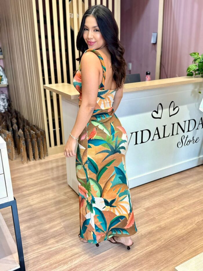 Vestido Alça Torcida Mata Atlântica - Imagem 3