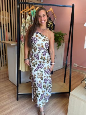 Vestido Longo Alça Romance de Uva FARM - Imagem 3
