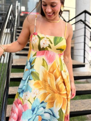 Vestido Cropped Floral Rebeca - Imagem 2