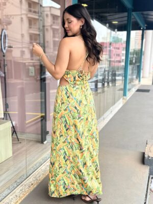 Vestido Recortes Floresta De  Passarinho - Imagem 2