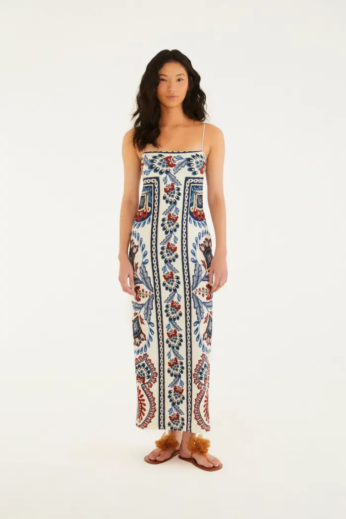 Vestido Midi Lenço Náutico FARM - Imagem 1