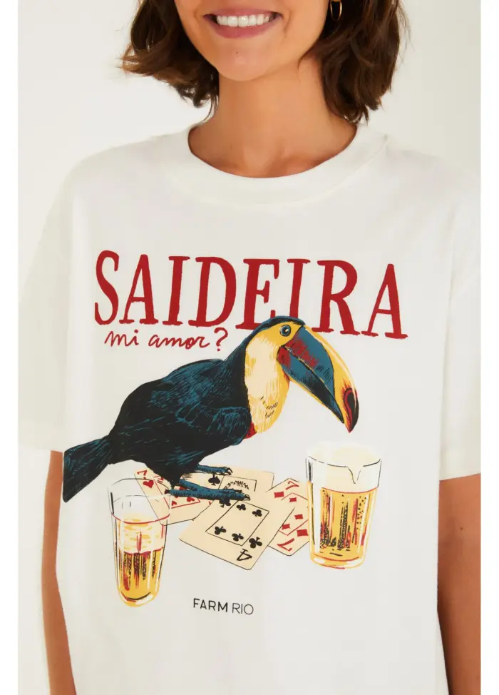 T-shirt Média Saidera Off White FARM - Imagem 2