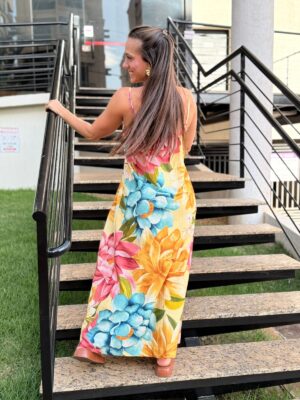 Vestido Cropped Floral Rebeca - Imagem 3