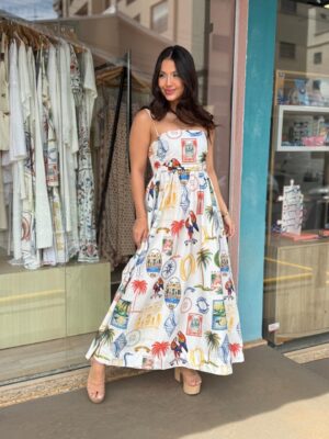 Vestido Cropped Tropical Vintage FARM - Imagem 3
