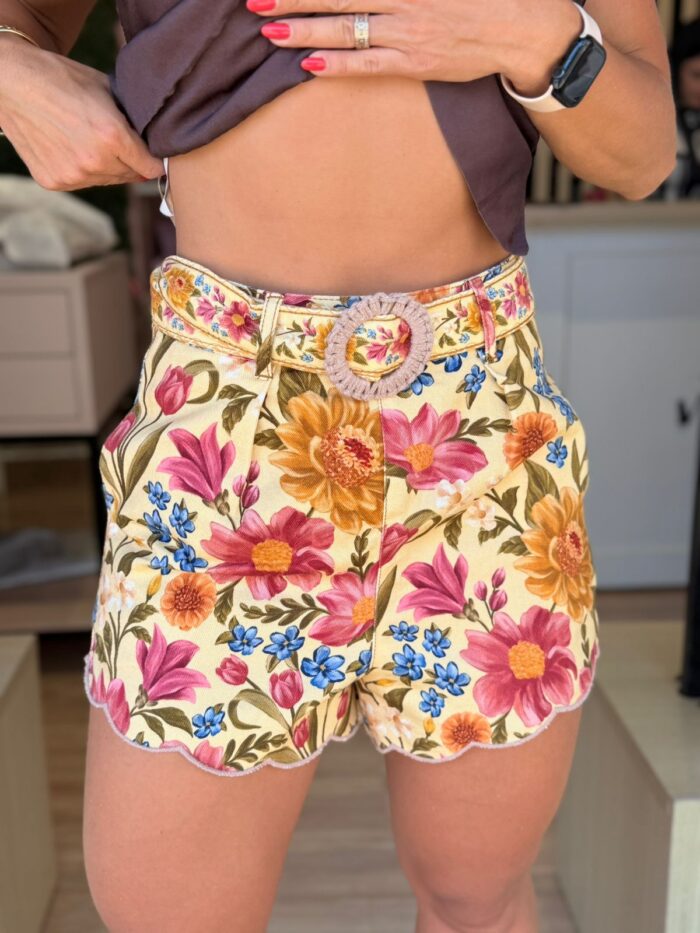 Short Sarja Floral Mari FARM - Imagem 4