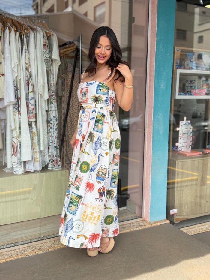 Vestido Cropped Tropical Vintage FARM - Imagem 2