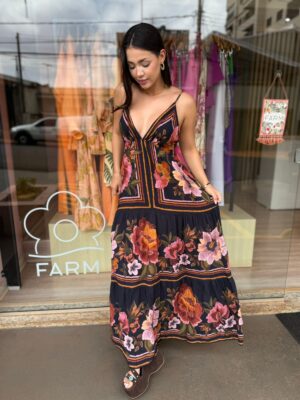 Vestido Floral Cleo FARM - Imagem 3