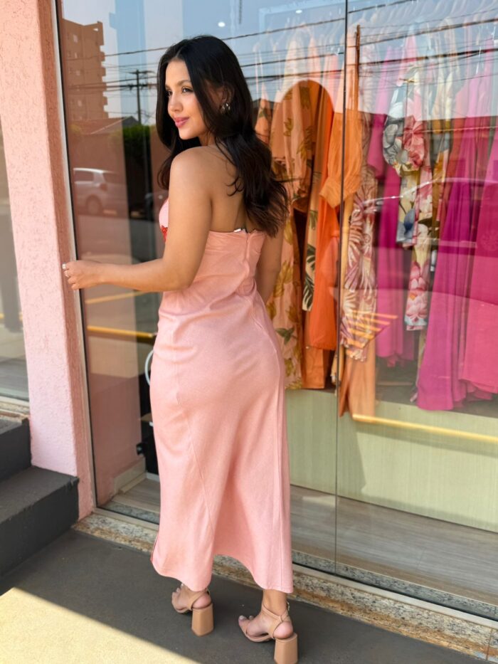 Vestido Sem  Alça  Maxi Estrelicia E FARM - Imagem 4