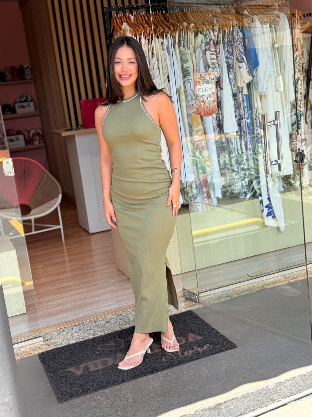 Vestido Recorte Rib FARM - Imagem 5