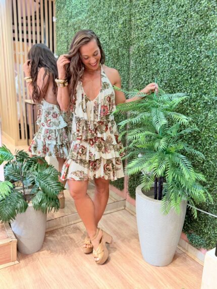 Vestido Curto Floral Raiana FARM