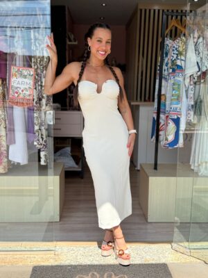 Vestido Midi Aviamento FARM