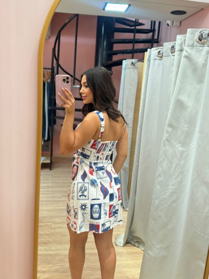 Vestido Curto Tropical Vintage FARM - Imagem 4