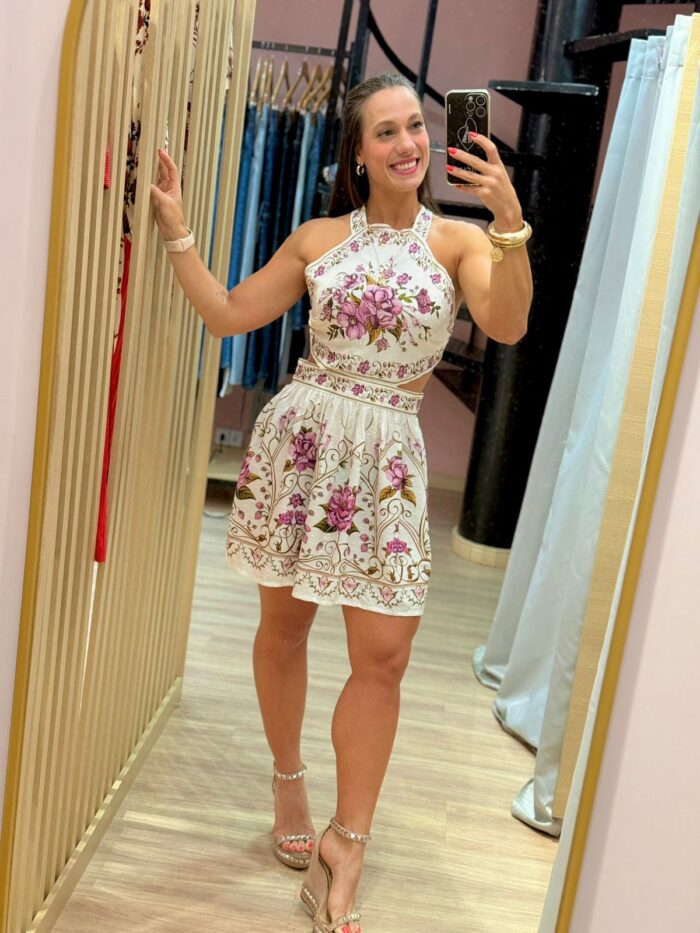 Vestido Curto Poesia De Flor FARM - Imagem 3