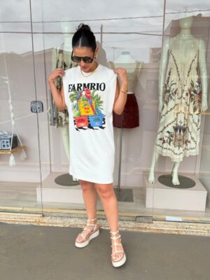 Vestido Curto Engradados FARM RIO - Imagem 3