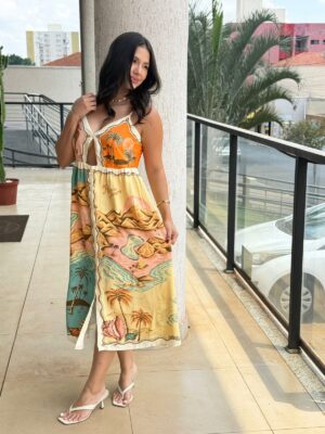 Vestido Midi Souvenir Litoral FARM - Imagem 4