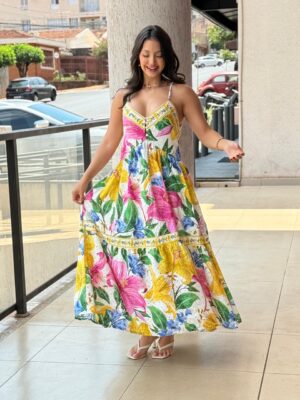 Vestido Laise Floral Malu FARM - Imagem 3